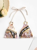O-ring Ethnic Print Bikini Top L Multi a
