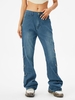 O Ring High Waisted Flare Jeans L Blue