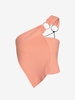 O Ring One Shoulder Asymmetric Tank Top S Orange