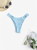 O-ring Textured Bikini Bottom L Light blue
