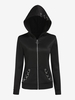 O-rings Halloween Zip Up Hoodie L Black