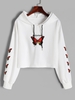 Oblivious Butterfly Graphic Hoodie M White