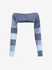 Off The Shoulder Colorblock Shrug Sweater S Blue