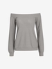Off The Shoulder Knit Top S Gray