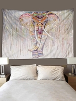 Oil Painting Elephant Pattern Wall Hanging Tapestry