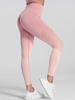 Ombre Color Marled Printed Hollow Out Design Sport Yoga Leggings M Rose