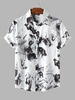 Ombre Color Splash Ink Paint Short Sleeves Shirt 2xl Black