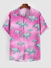 Ombre Color Tortoise Printed Shirt S Pink cupcake