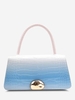 Ombre Embossed Dual Handle Chain Crossbody Bag