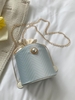 Ombre Faux Pearl Corssbody Bucket Bag