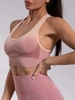 Ombre Heathered Racerback Sports Bra M Rose