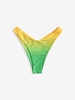 Ombre High Leg Bikini Bottom M Green