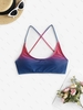Ombre Lace Up Bikini Top L Multi a
