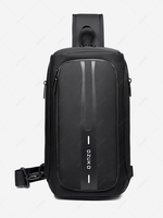 Outdoor Waterproof Multifunction USB Port Design Techwear Chest Bag