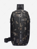 Outdoor Waterproof Multifunction USB Port Design Techwear Chest Bag