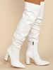 Over The Knee Ruched Chunky Heel Boots