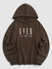 OVER THINKING Vintage Graphic Hoodie M Deep coffee