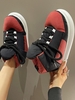 Padded Puffer Colorblock Lace Up Warm Slippers