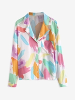 Painting Drop Shoulder Pocket Shirt L Multi a