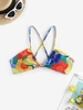 Painting Floral Bikini Top S