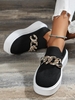 Pair of Chain Decor Mesh Cloth Causal Shoes