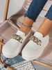 Pair of Chain Decor Mesh Cloth Causal Shoes