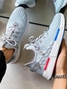 Pair Of Colorblock Knit Lace Up Sneakers