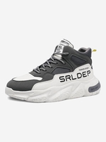 Pair Of Colorblock Letter Lace Up Chunky Sneakers