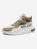 Pair Of Colorblock Letter Lace Up Chunky Sneakers