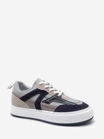 Pair Of Colorblock PU Board Shoes