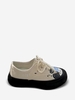 Pair Of Cute Graffiti Lace Up Front Canvas Shoes