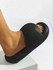 Pair Of EVA Open Toe Soft Platform Slippers Bathroom House Sandals For Indoor And Outdoor