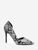 Pair Of Snakeskin Pattern Stiletto Pumps