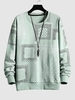 Paisley Polka Dot Ethnic Print Sweatshirt Xs Green