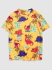 Palm Tree Animal Slogan Short Sleeve T-shirt Xxl Sun yellow