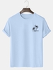 Palm Tree JUST FUNNY Graphic T-shirt Xl Light blue