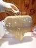Party Evening Fringes Detail Sparkle Rhinestones Crossbody Clutch Bag