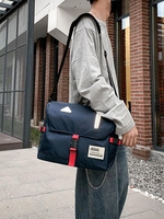 Patch Decor Buckle Crossbody Bag