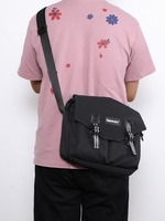 Patch Decor Buckle Messenger Bag