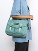 Patch Decor Buckle Messenger Bag