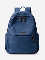 Patch Decor Canvas Backpack