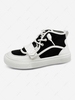 Patch Decor Hook and Loop High Top Skate Shoes