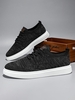 Patch Decor Knit Lace Up Shoes
