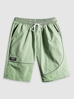 Patch Design Casual Shorts L Light green