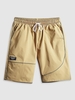 Patch Design Casual Shorts M Deep yellow