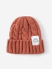 Patched Cable Knit Beanie Hat