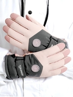 Patched Colorblock Ourdoors Cycling Warm Thermal Winter Waterproof Gloves
