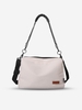Patched Zippered Sporty Style Shoulder Bag