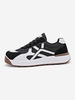 Patchwork Chunky Heel Perforated Lace Up Sports Shoes