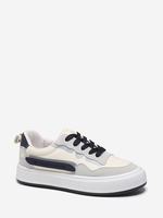 Patchwork Lace Up Front Skate Shoes